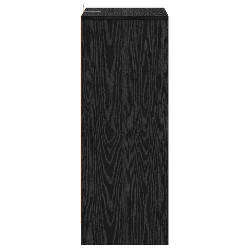 Mobile per scarpe Rovere Nero 60 x 35 x 92 cm Legno multistrato