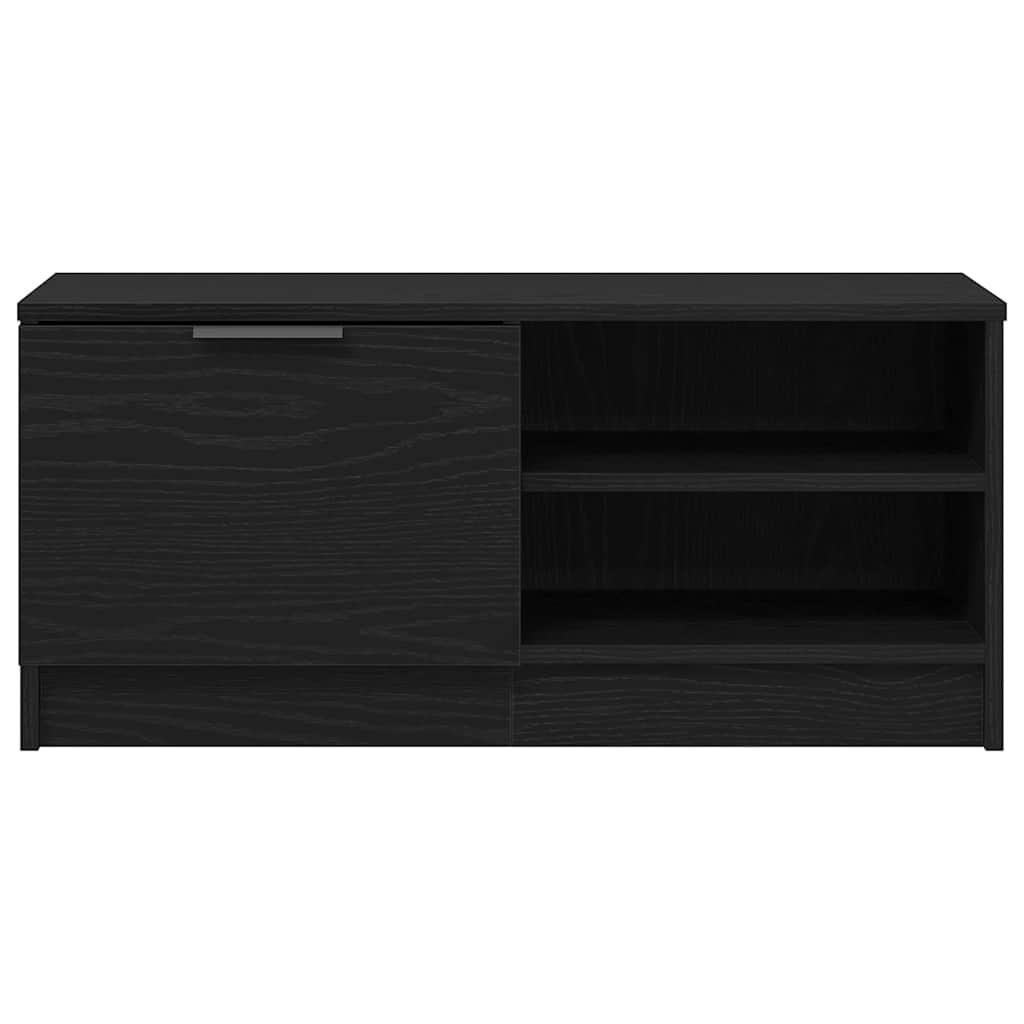 Mobile TV Rovere Nero 80 x 35 x 36,5 cm Legno multistrato