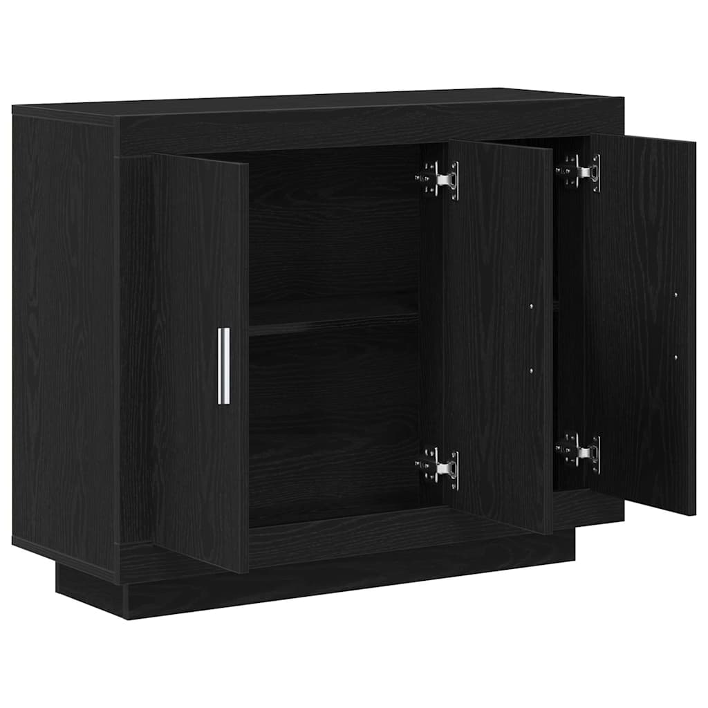 Credenza Rovere Nero 92 x 35 x 75 cm Legno multistrato