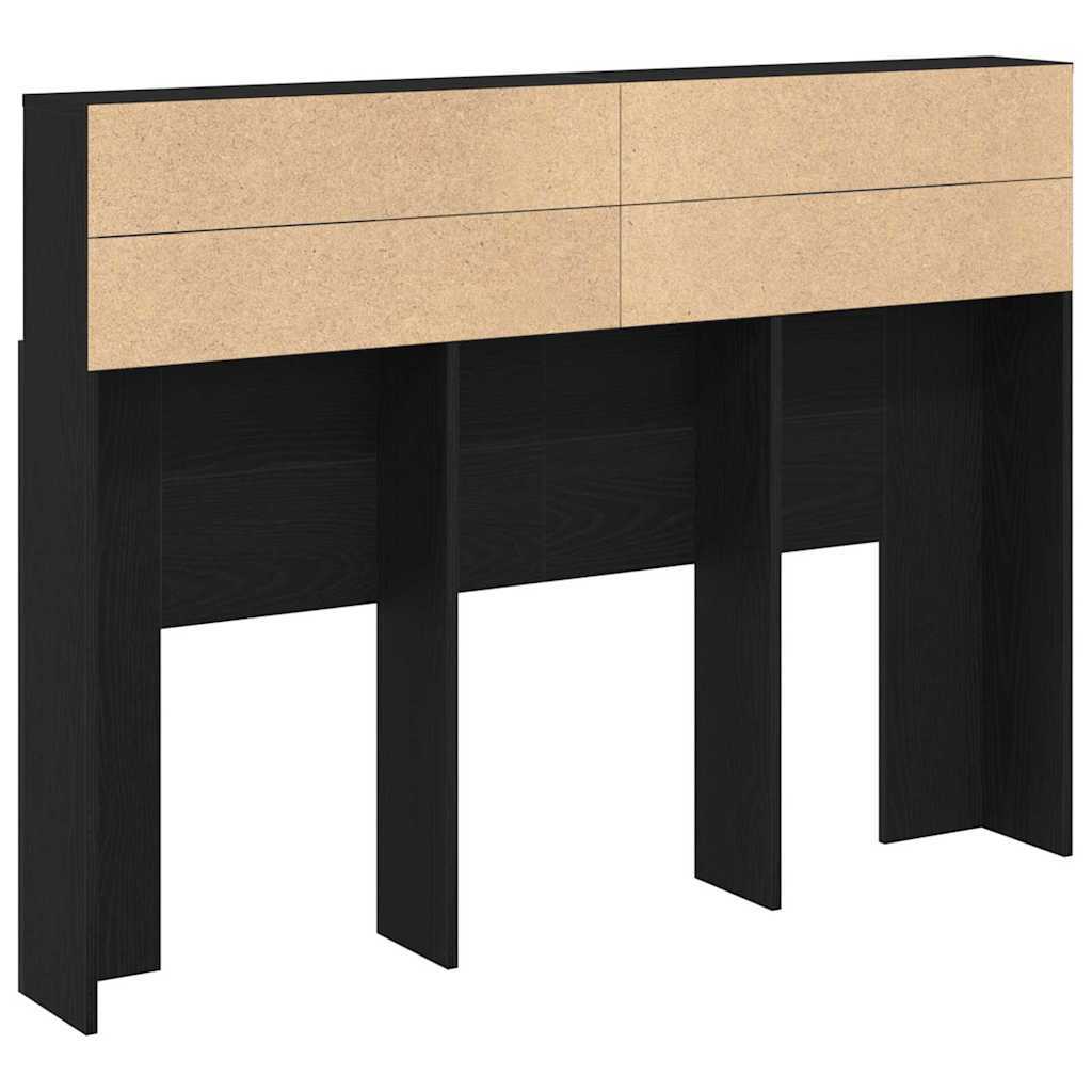 Testata del letto con testiera Rovere Nero 140 x 19 x 103,5 cm
