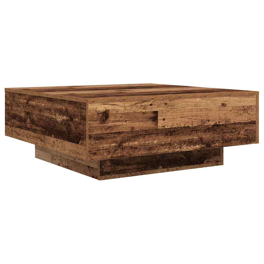 Tavolino da salotto Legno Vecchio e Blu 80 x 80 x 31 cm