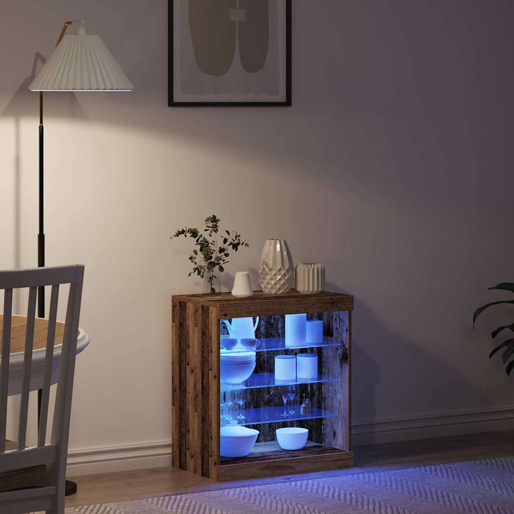 Madia LED Legno vecchio 60,5 x 37 x 67 cm Legno multistrato