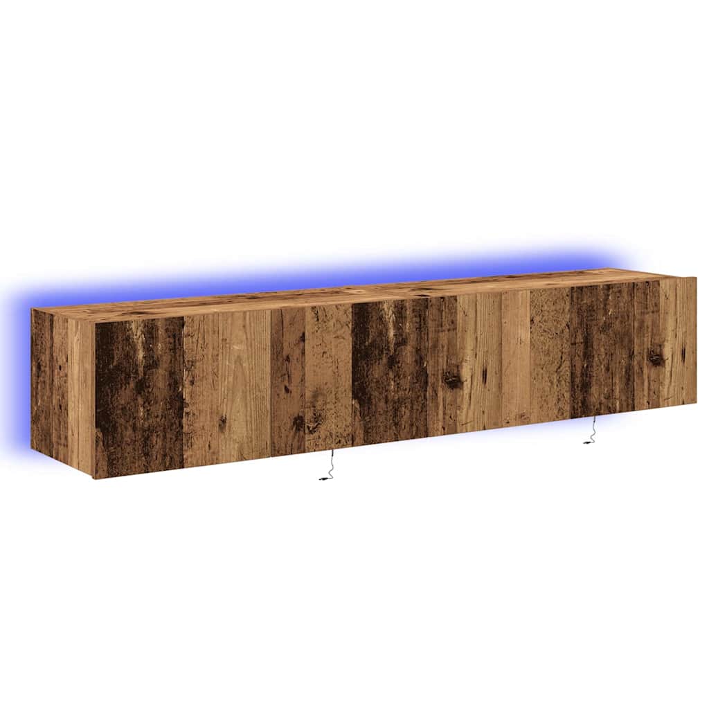 Mobile TV da parete 2 pcs Legno vecchio 80 x 35 x 31 cm