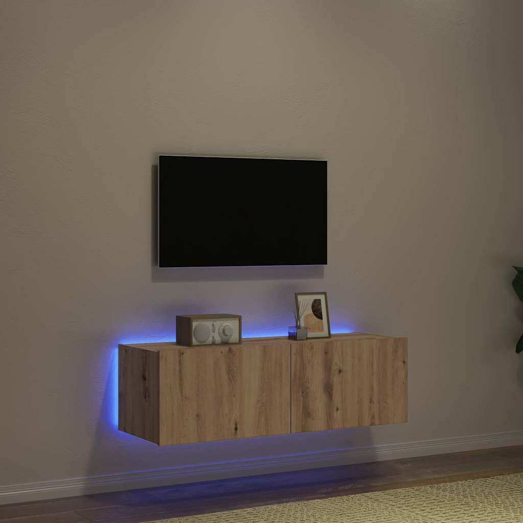 Mobile TV da parete Rovere artigianale 100 x 35 x 31 cm