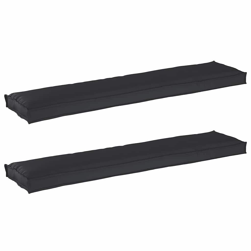 Set di Cuscini per Pallet 2 pcs Nero 180 x 40 x 8 cm