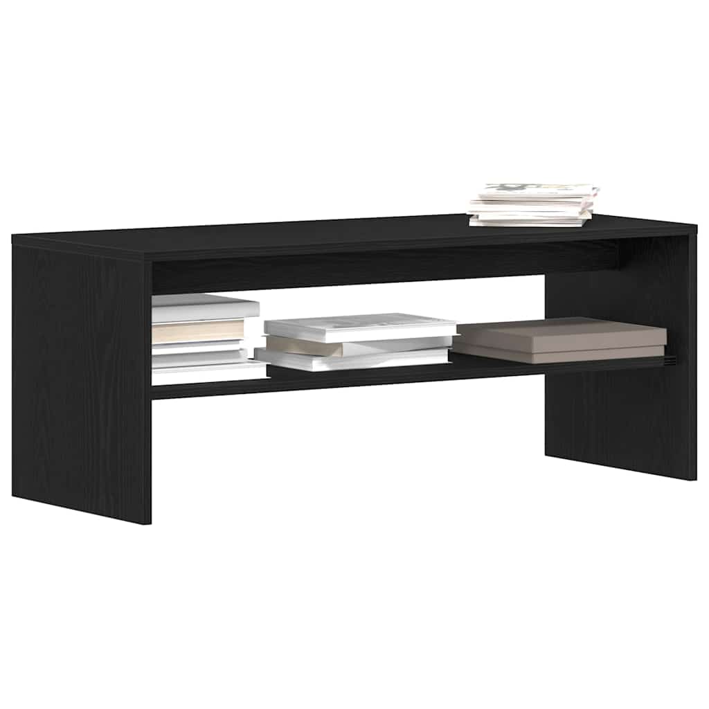 Mobile Porta TV Rovere Nero 100x40x40 cm in Legno Multistrato