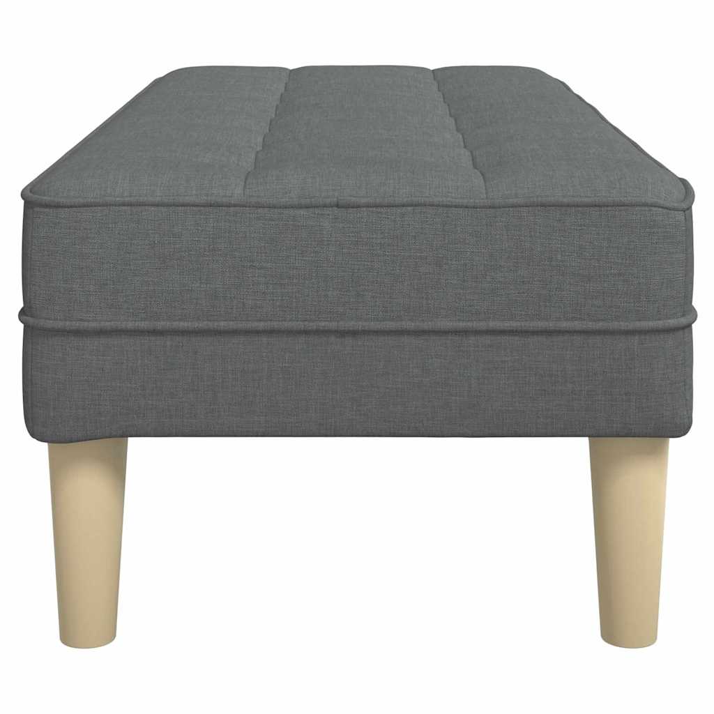 panchina con cuscino Grigio scuro 113 x 57 x 39 cm Tessuto