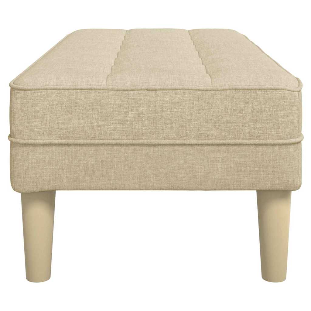 panchina con cuscino Crema 113 x 57 x 39 cm Tessuto