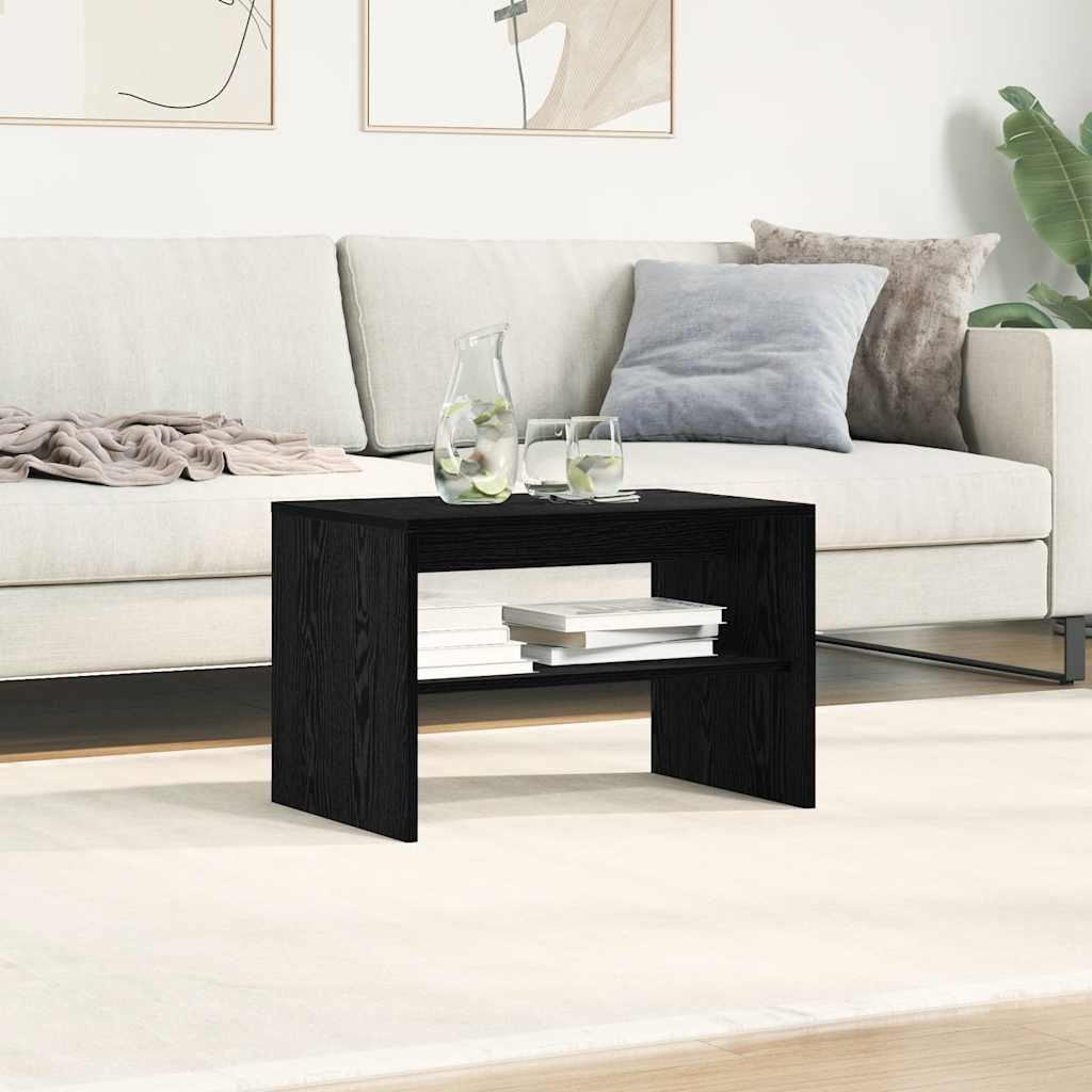 Mobile Porta TV Rovere Nero 60x40x40 cm in Legno Multistrato