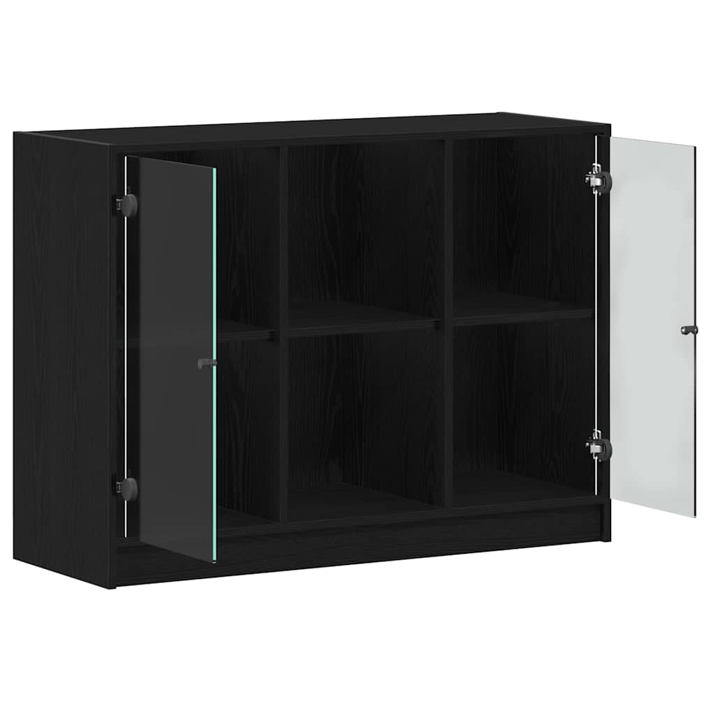 Credenza Rovere Nero 100 x 37 x 75.5 cm