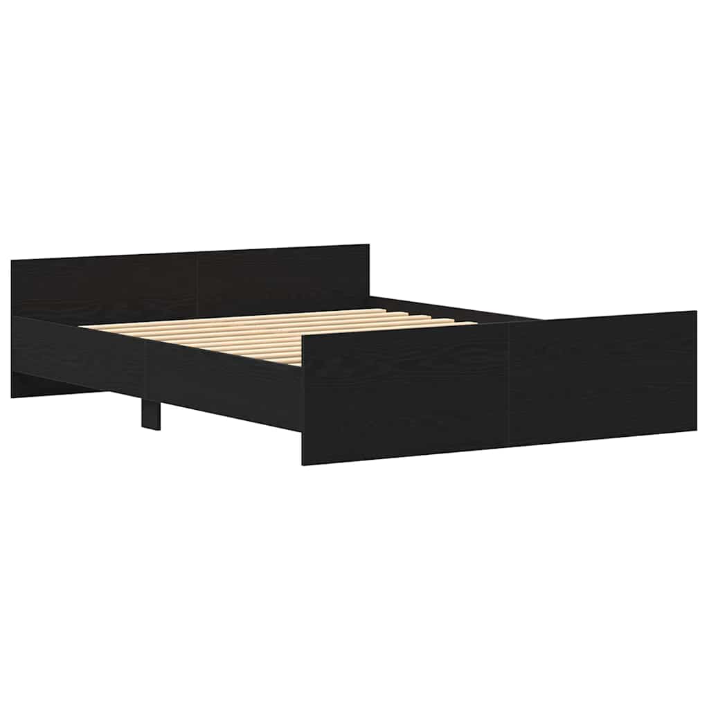 Giroletto senza Materasso Rovere Nero 160x200 cm Truciolato