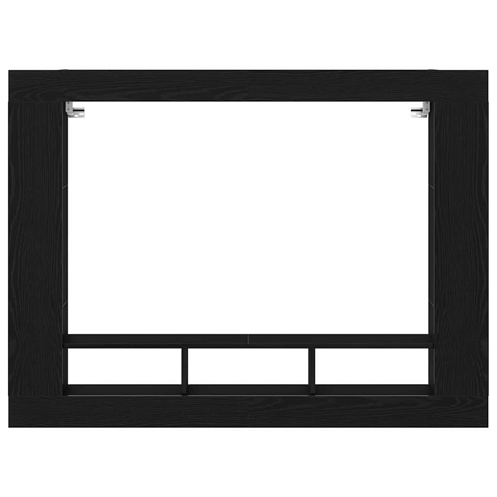 Mobile TV Rovere nero 152 x 22 x 113 cm Legno multistrato