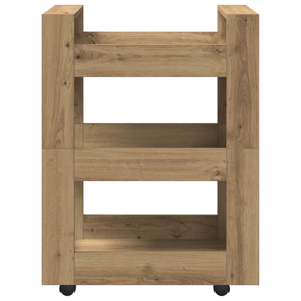 Carrello da Cucina rovere artigianale 60 x 45 x 80 cm