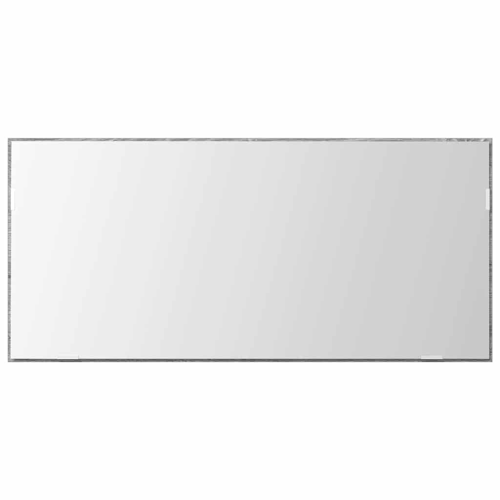 Specchio con luci a strisce a LED Grigio sonoma alto 80 x 37 cm