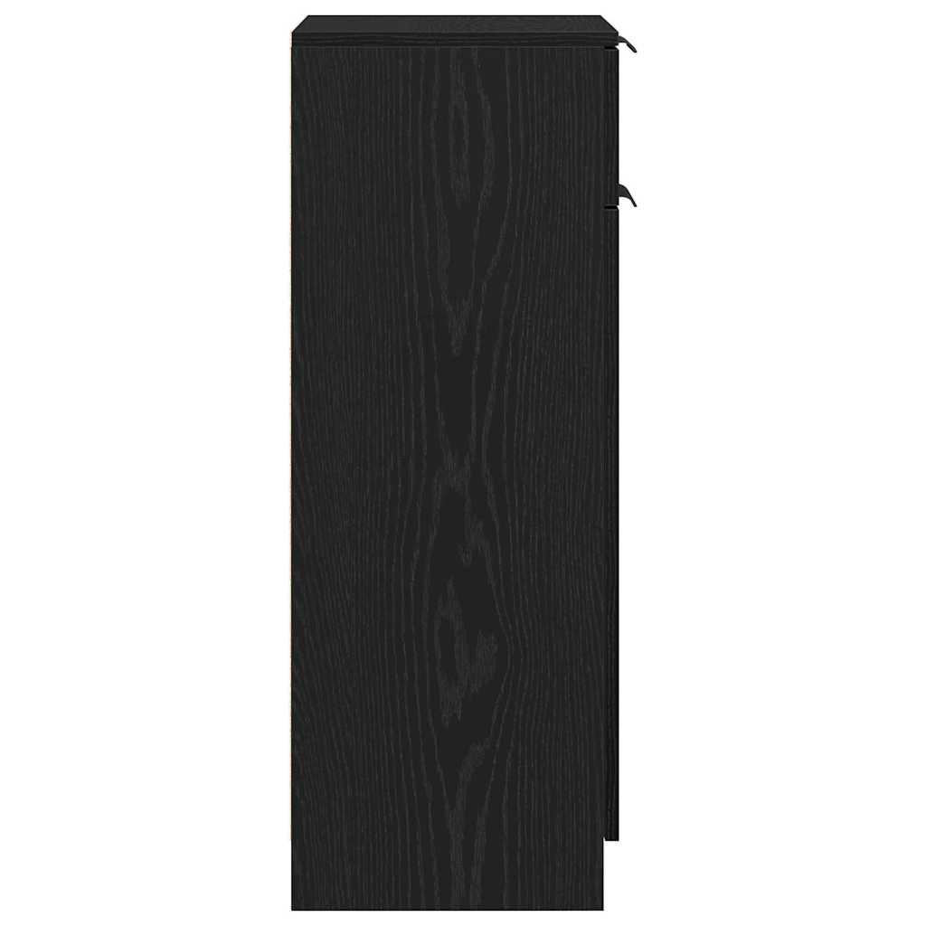 Mobile da Bagno Rovere nero 32 x 34 x 90 cm Legno multistrato