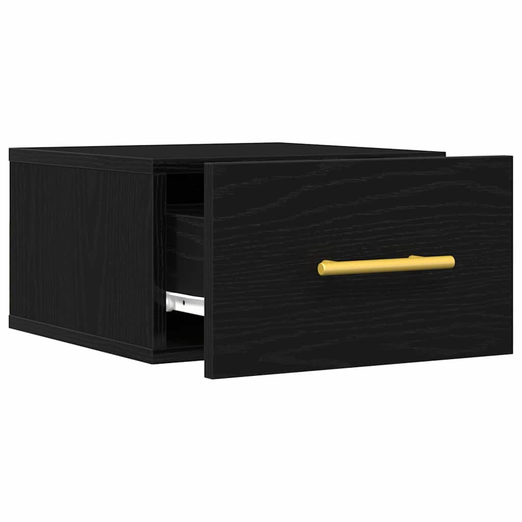 Armadio da Notte 2 pcs Rovere Nero 35 x 35 x 20 cm