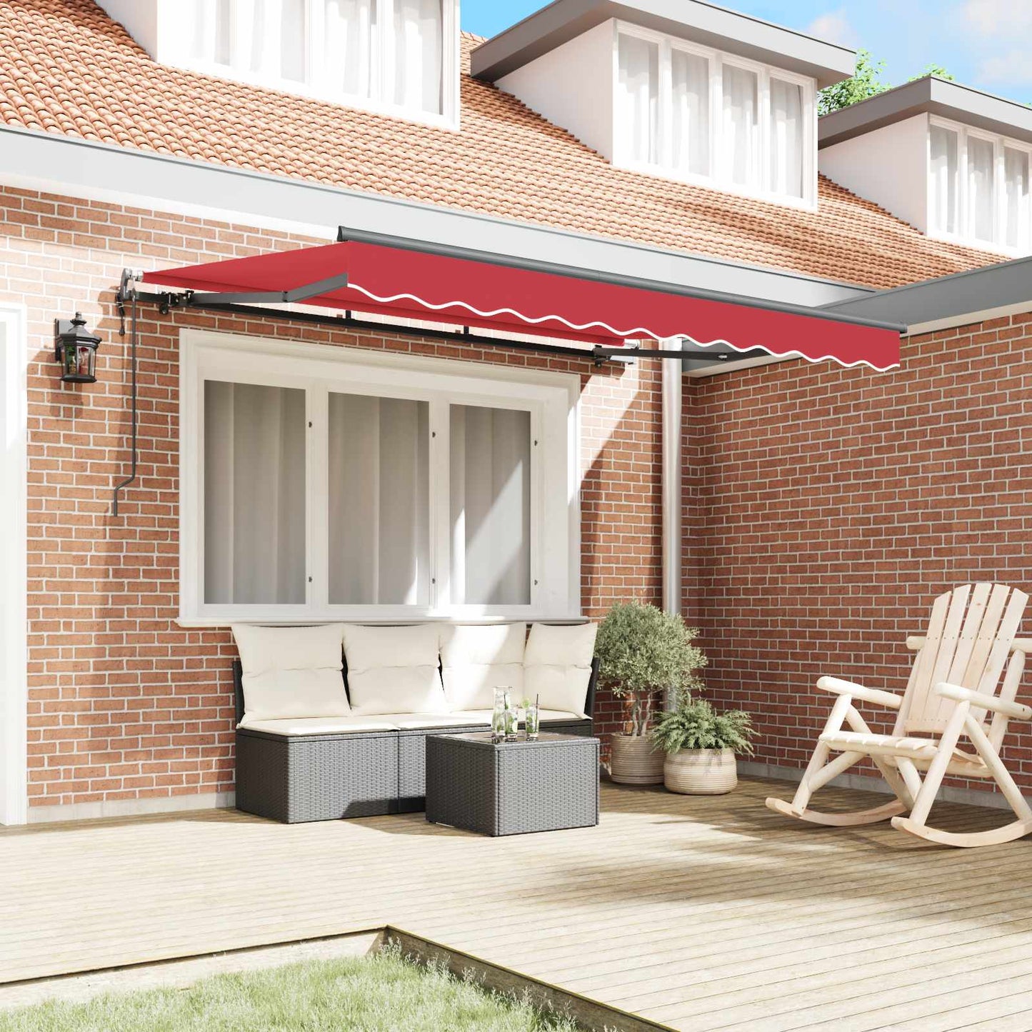 Tenda Retrattile Rosso 250 x 200 cm Tessuto