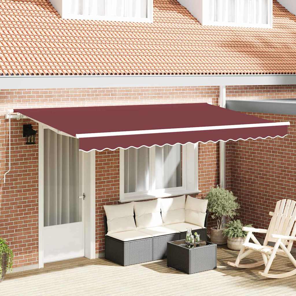 Tenda Retrattile Borgogna 400 x 200 cm Tessuto