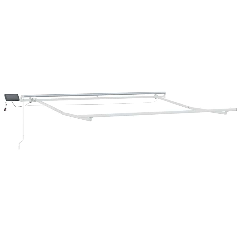 Tenda Retrattile Rosso e Bianco 350 x 250 cm Tessuto e acciaio