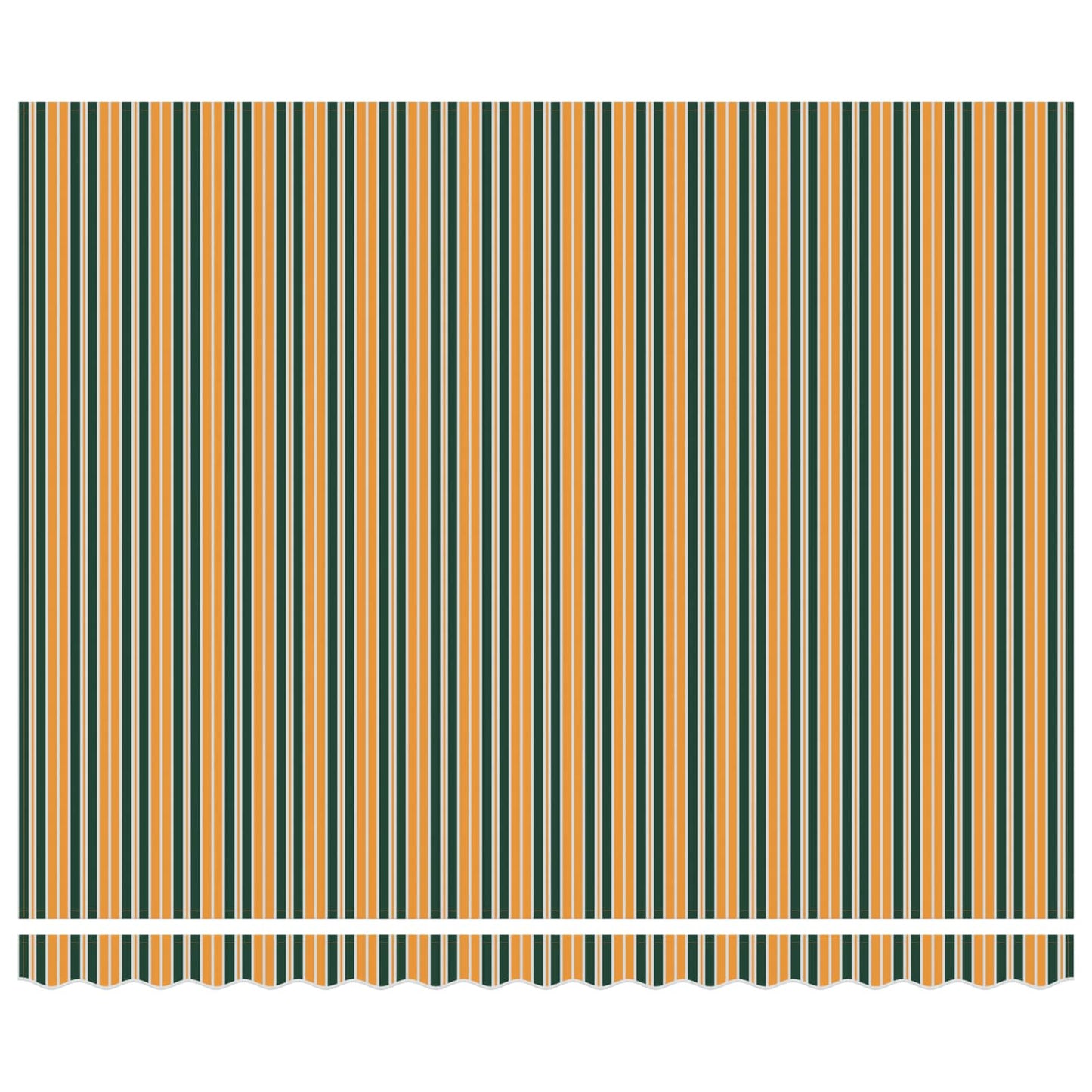 Tenda Retrattile Verde e Giallo 400 × 300 cm Tessuto e Metallo