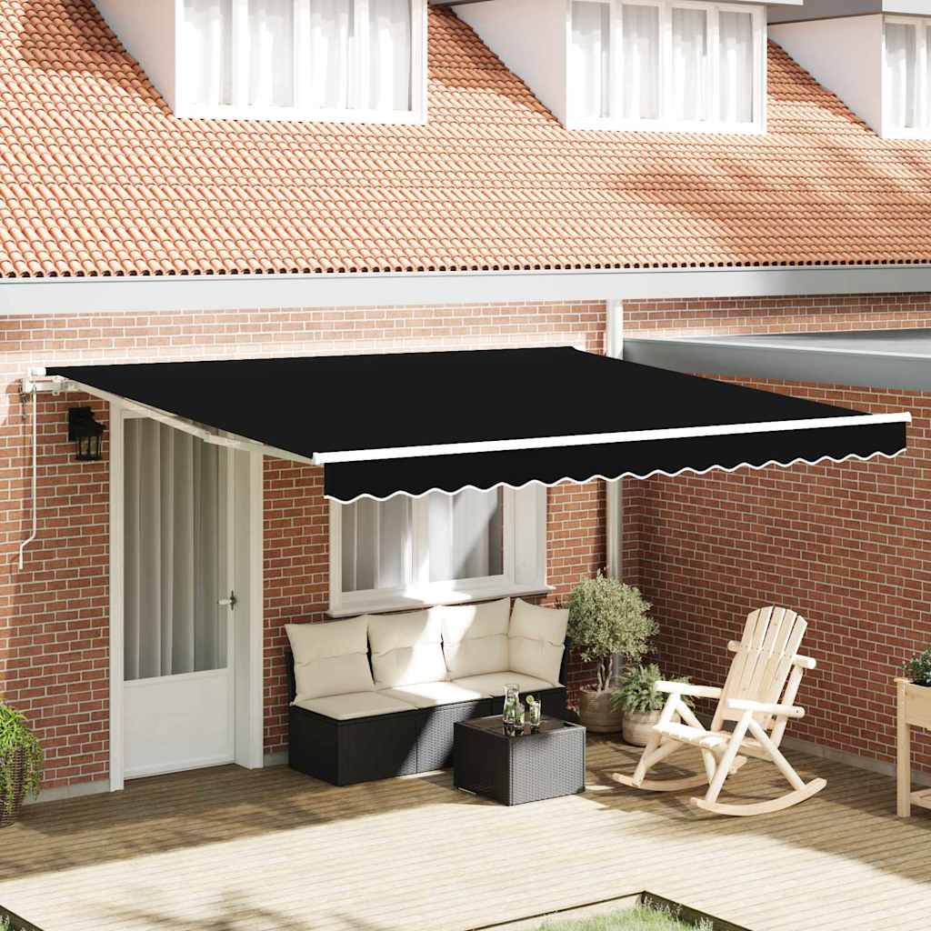 Tettuccio Elettrico Retrattile Nero 400 × 350 cm
