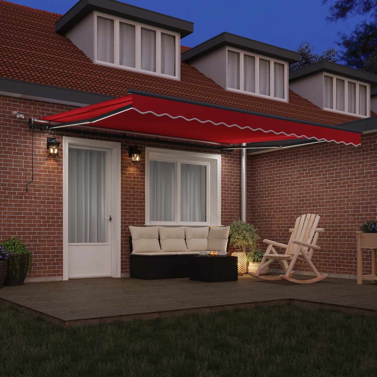 Tessuto per Tenda con Rosso 400 × 350 cm Poliestere