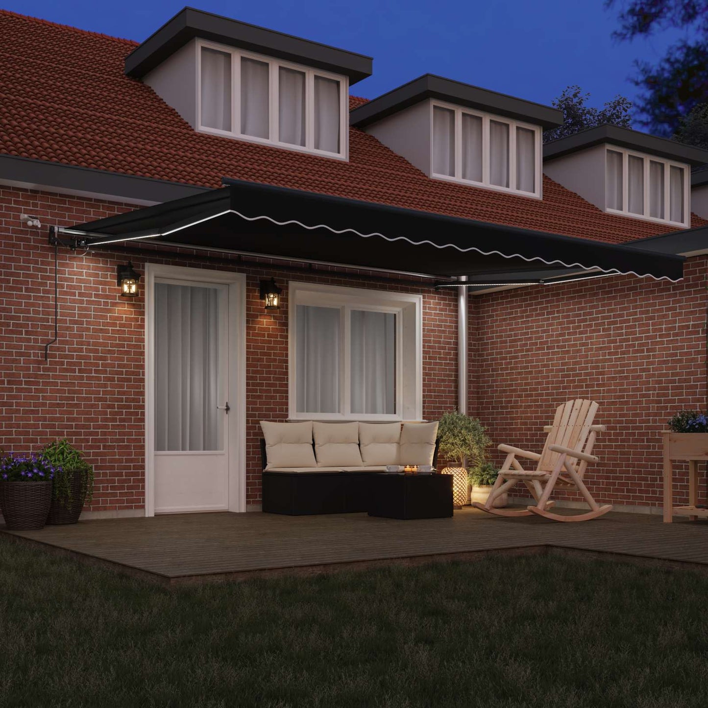 Tessuto per Tenda con Nero 450 × 300 cm Poliestere