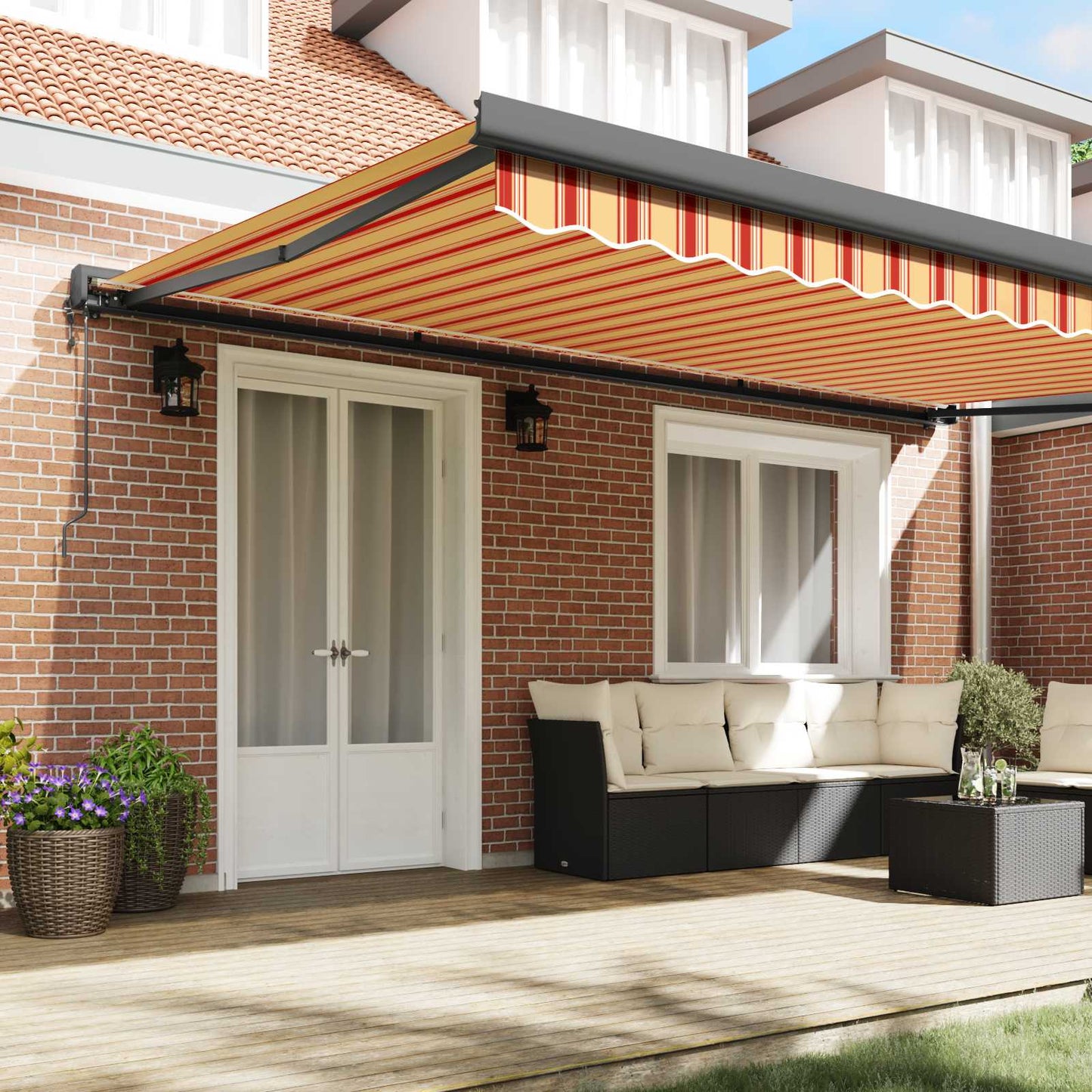 Tenda da Sole Giallo e Arancione 500 x 300 x 165 cm