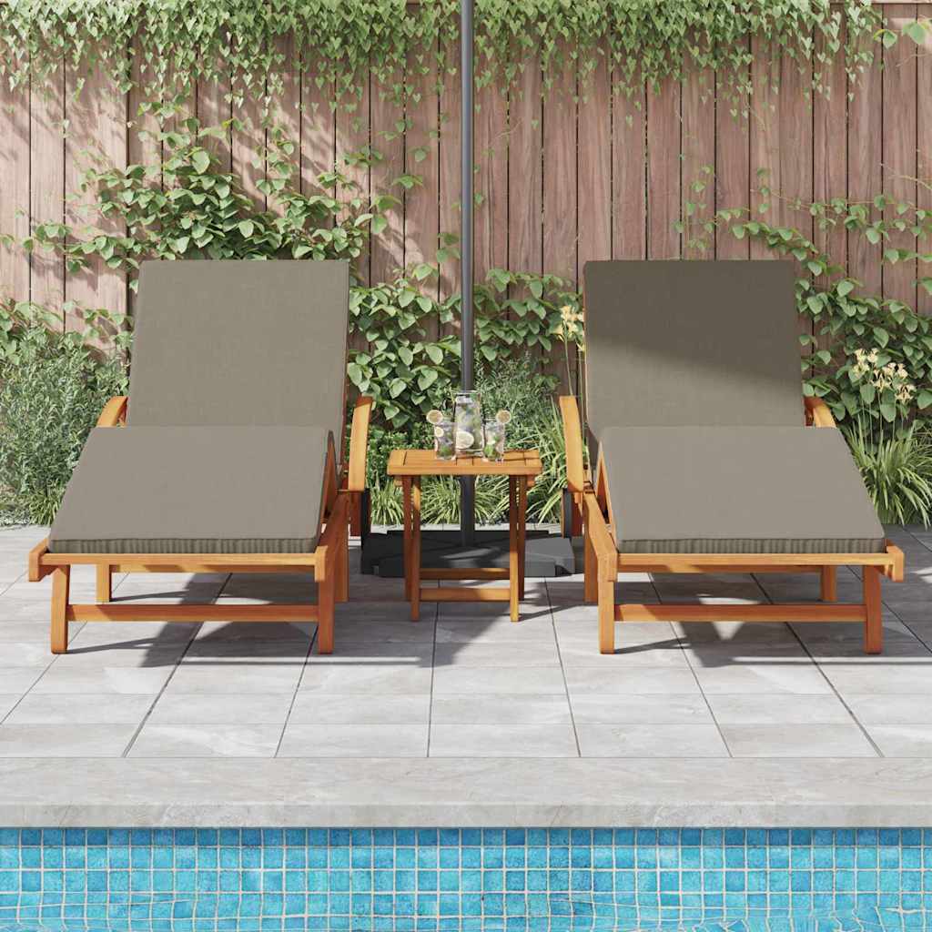Lettino da sole con cuscino 2 pcs Talpa 200 x 67 x 84cm