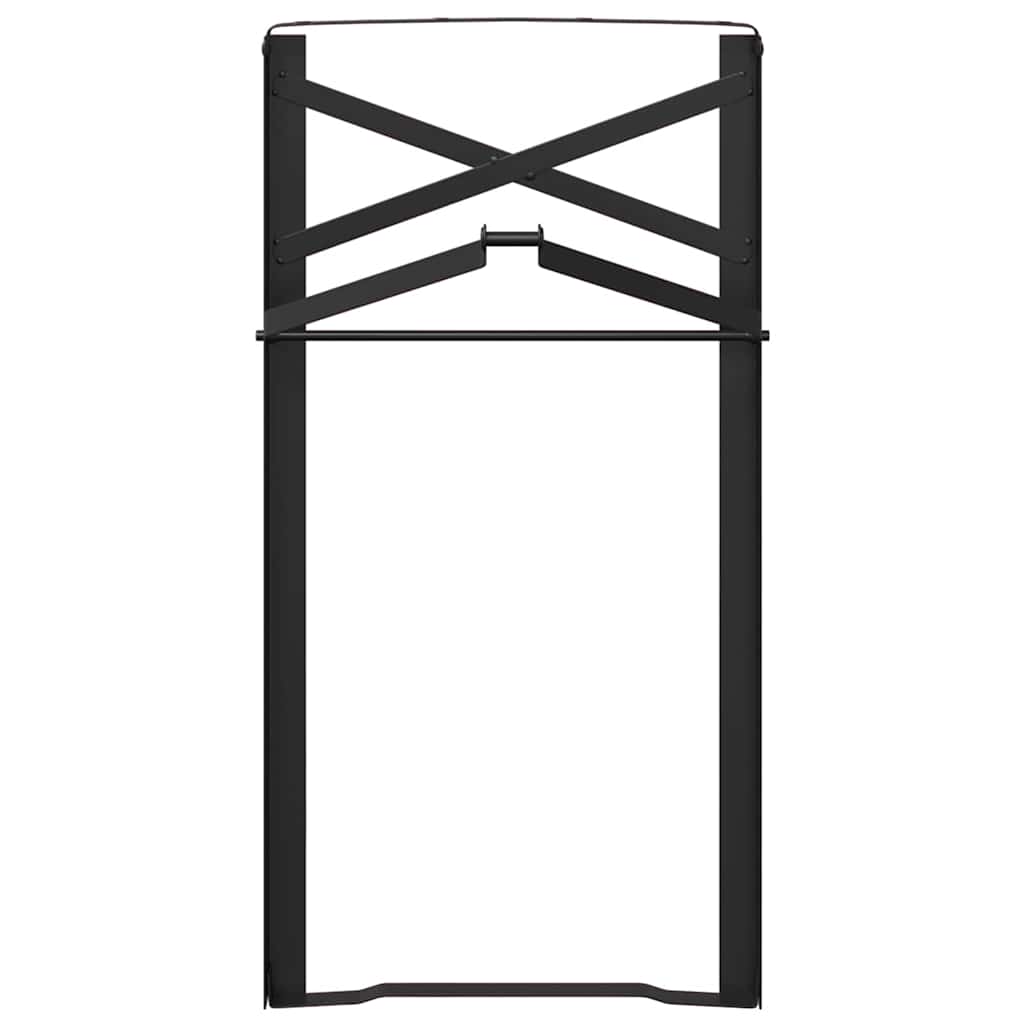 Gamba per Tavolo Birra 2 pcs Nero 39 x 3 x 75 cm