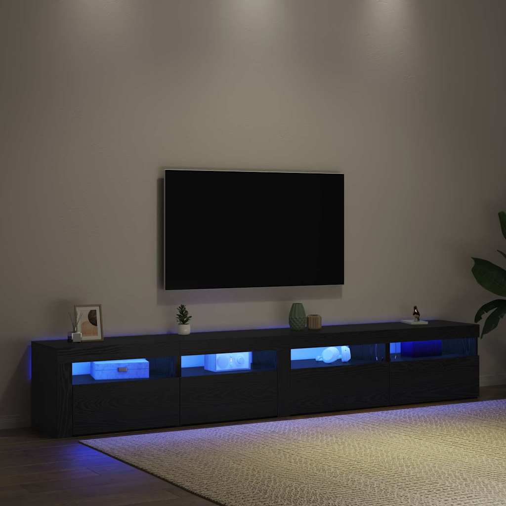 Set mobile TV 3 pcs Rovere Nero 240 x 35 x 40 cm