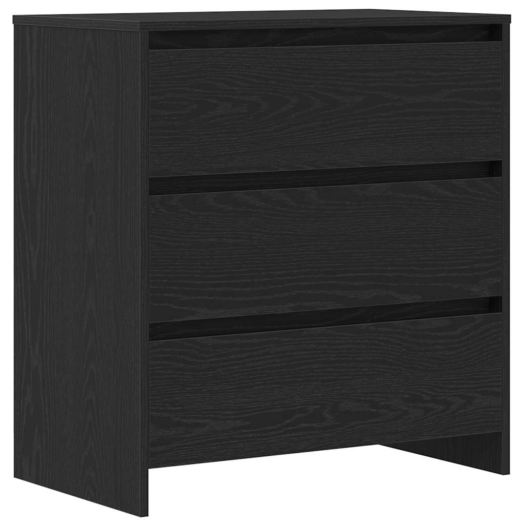 Credenza 2 pcs Nero 70 x 41 x 75 cm Legno multistrato