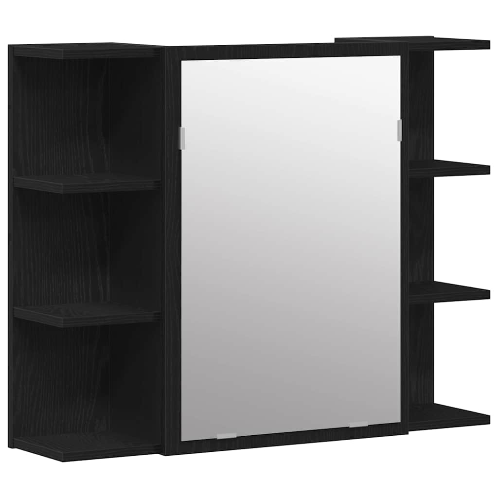 Set di mobili per il bagno 3 pcs Nero 30 x 30 x 179,5 cm