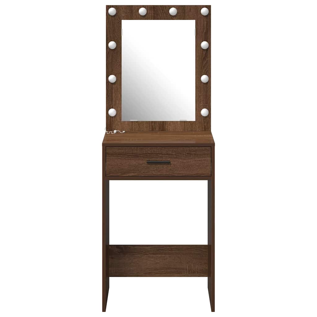 Tavolo da Trucco con cassetto Rovere Marrone 50 x 41 x 135 cm