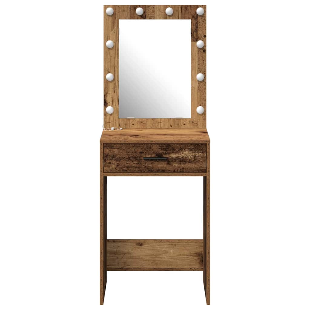 Tavolo da Trucco con cassetto Legno vecchio 50 x 41 x 135 cm