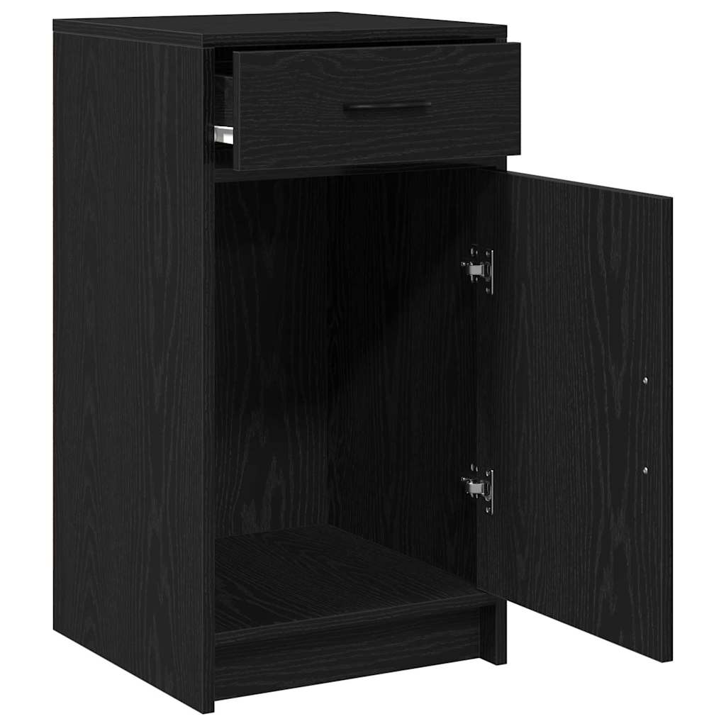Credenza Rovere Nero 40 x 40.5 x 75 cm Legno multistrato