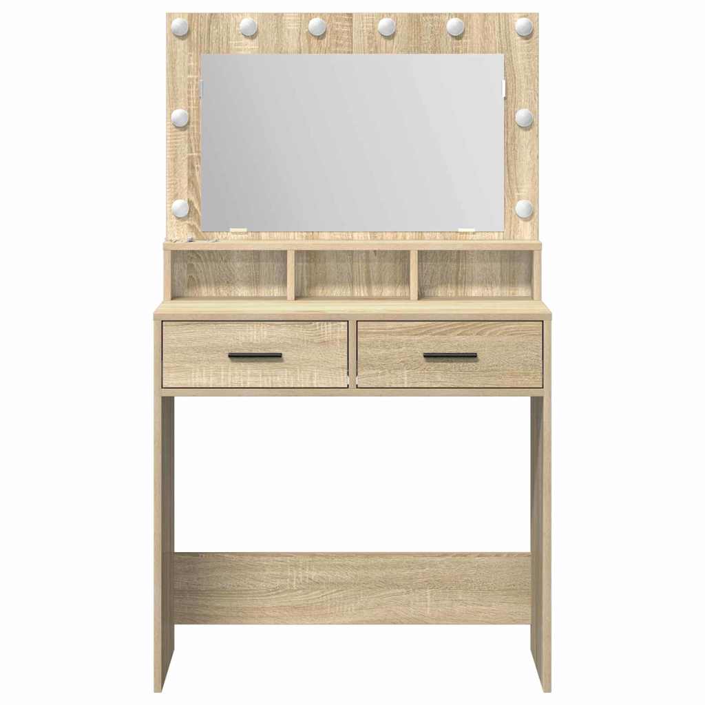 Tavolo da Trucco con cassetto Rovere Sonoma 79 x 41 x 135 cm