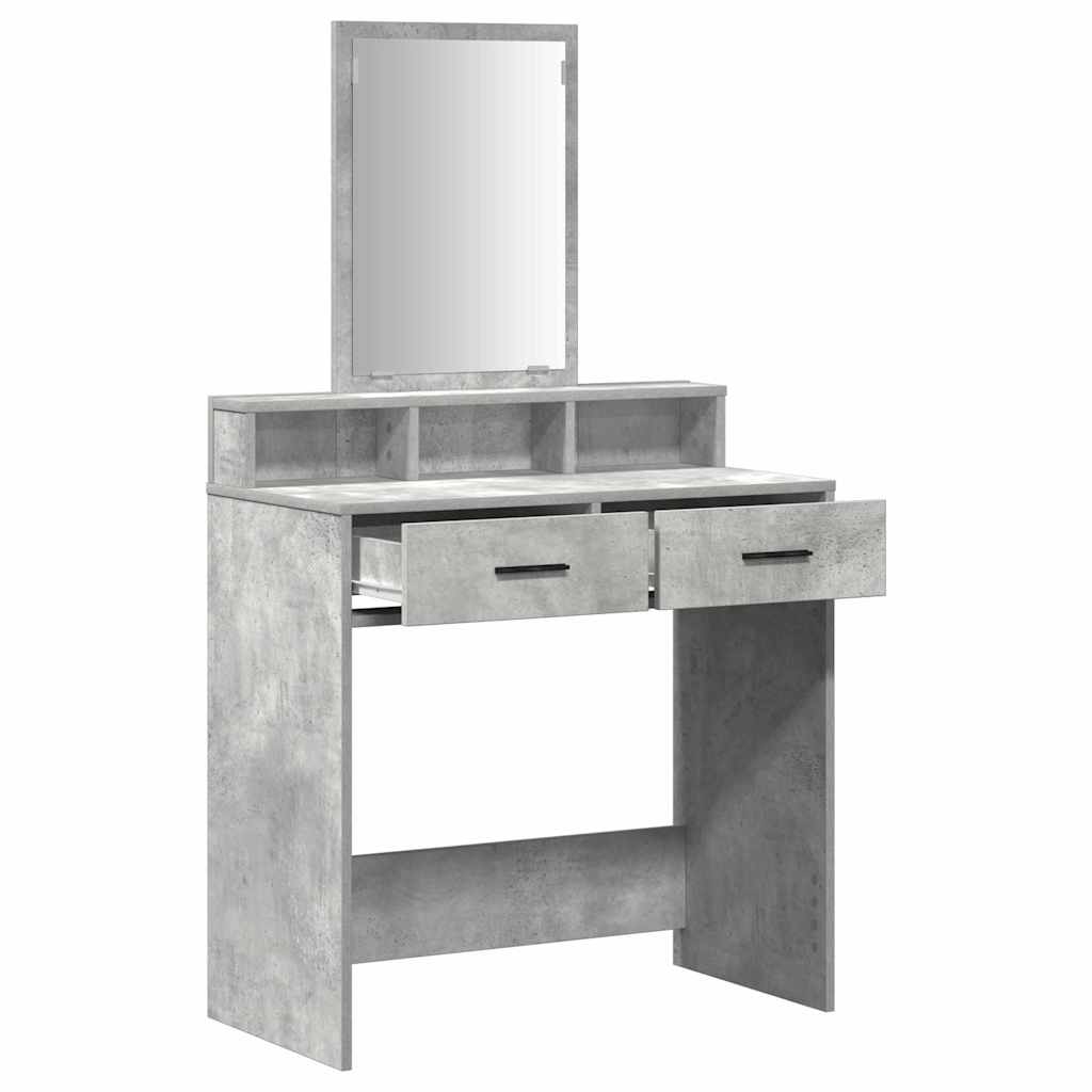 Tavolo da Trucco con cassetto Grigio cemento 79 x 41 x 140 cm