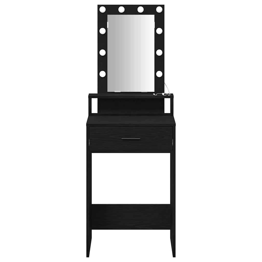Tavolo da Trucco Nero 50 x 41 x 140 cm Legno multistrato