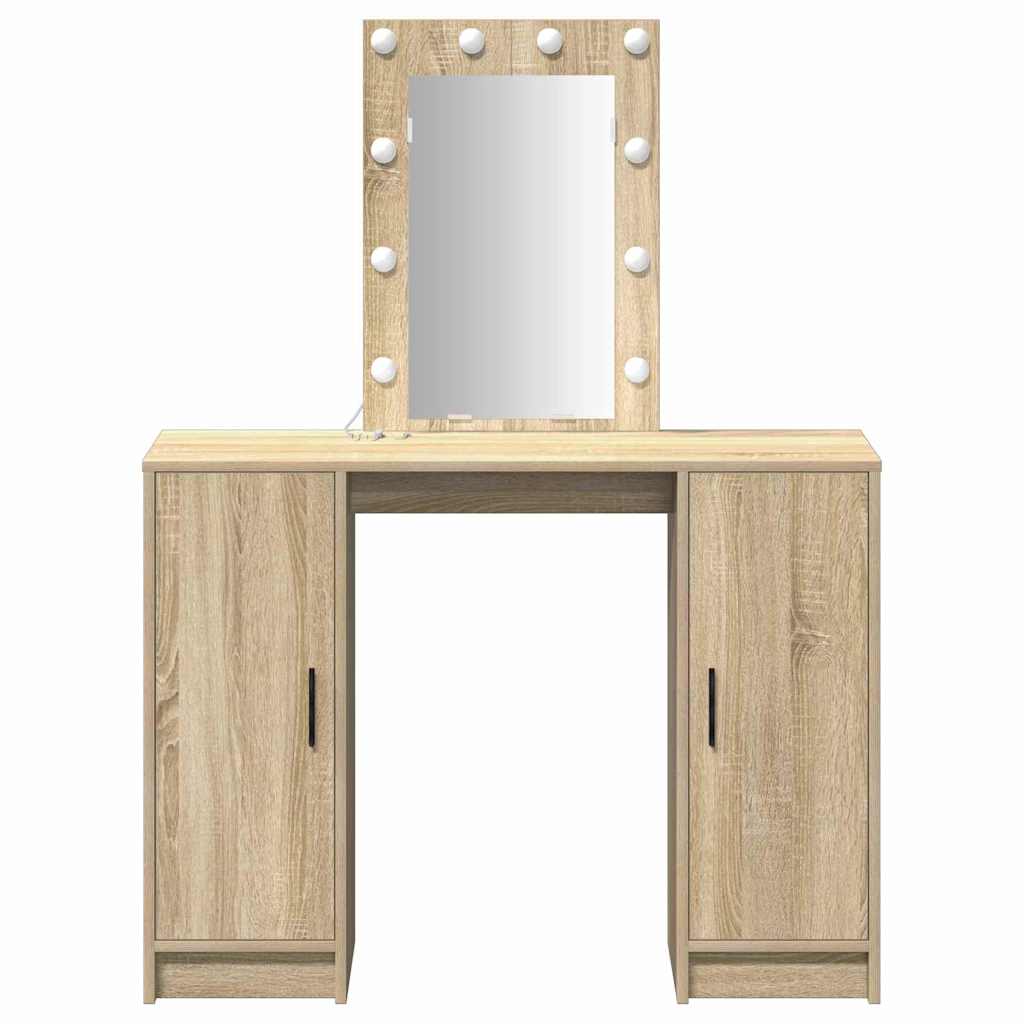 Tavolo da Trucco Marrone 102 x 33 x 135 cm Legno multistrato