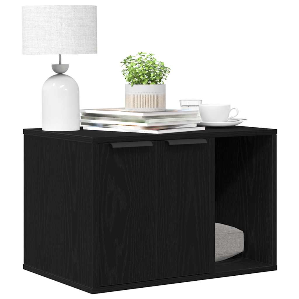 Recinto Lettiera Gatti Rovere Nero 60x40x40 cm in Truciolato