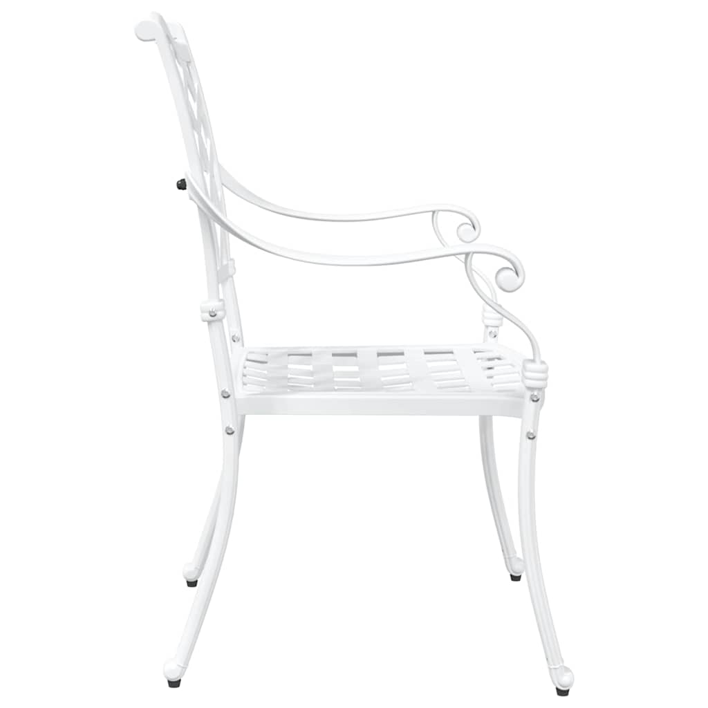 Sedia da Giardino 2 pcs Bianco 56 x 55 x 92.5cm Alluminio