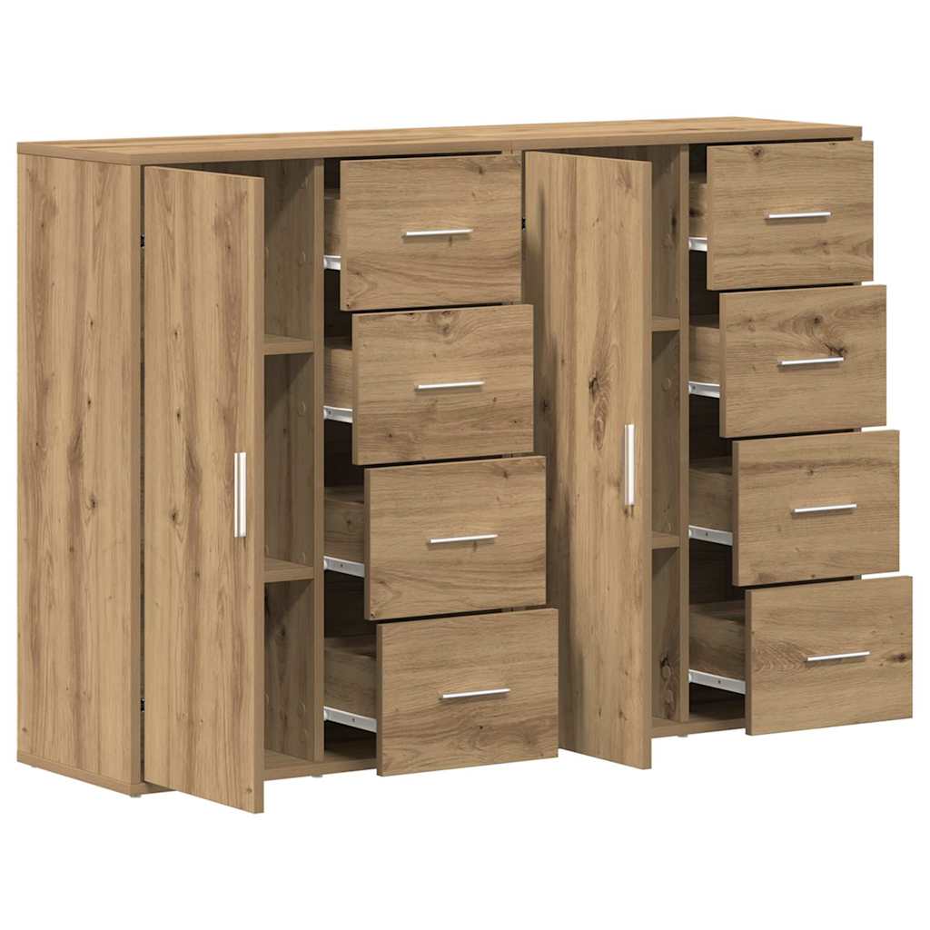 Credenza con cassetto 2 pcs Rovere artigianale 60 x 31 x 84 cm