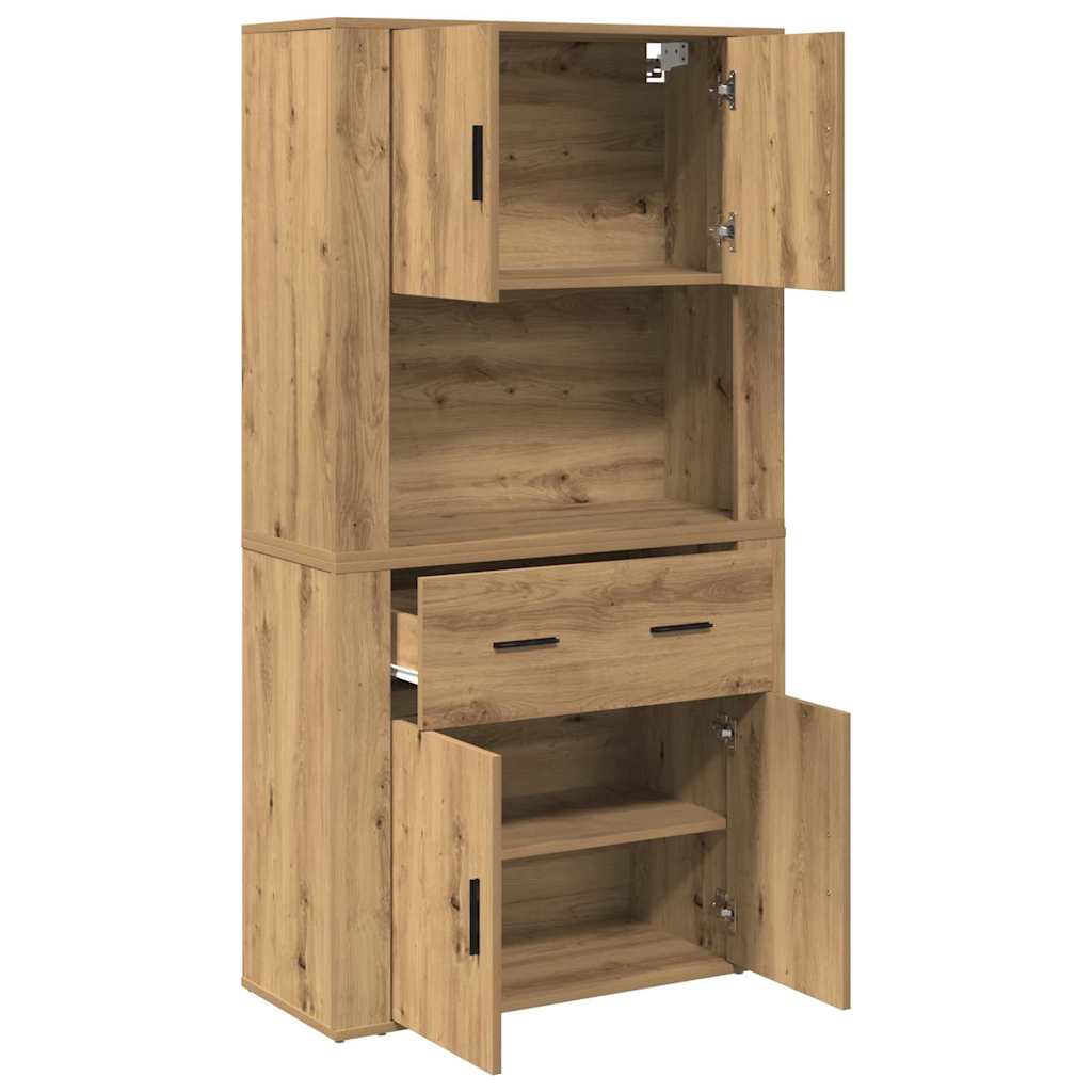 Highboard rovere artigianale 80 x 33 x 150 cm Legno multistrato