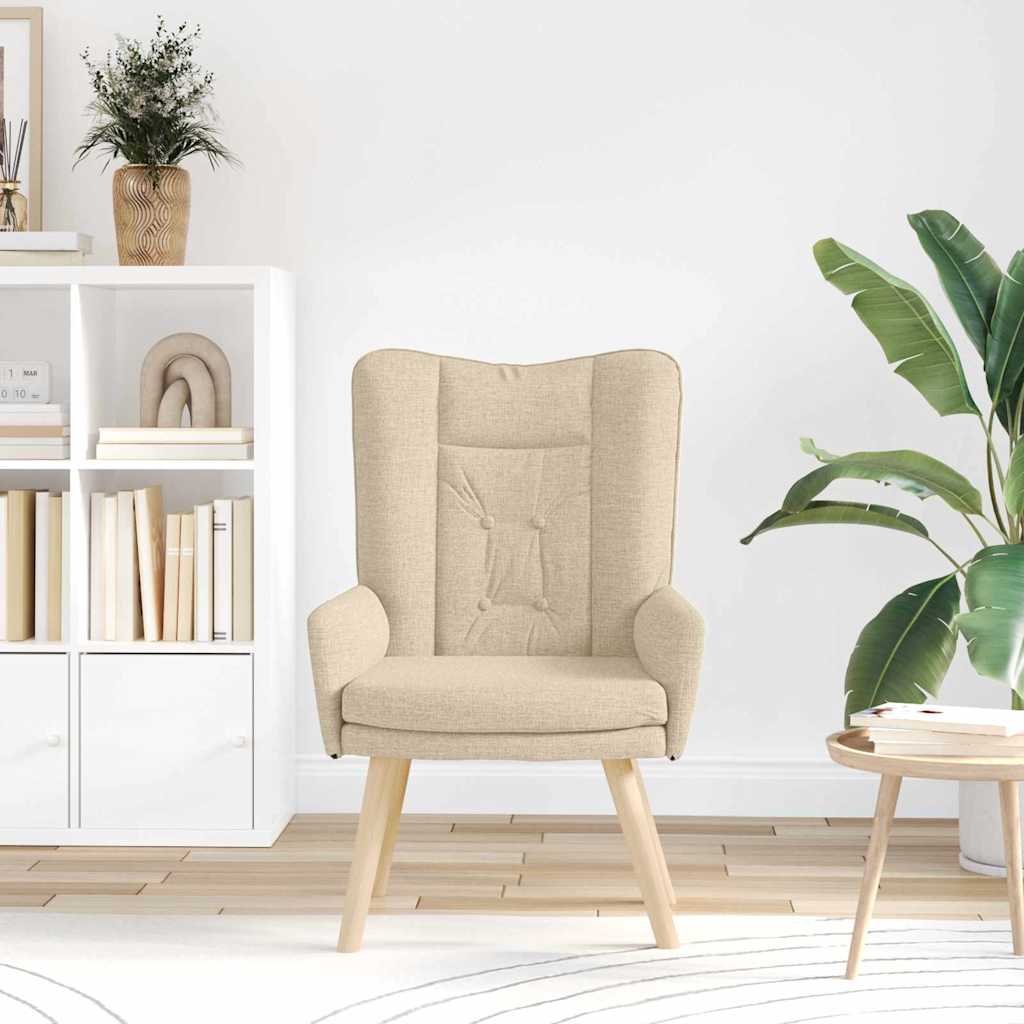 poltrona Crema 63 x 67 x 94 cm Tessuto e compensato