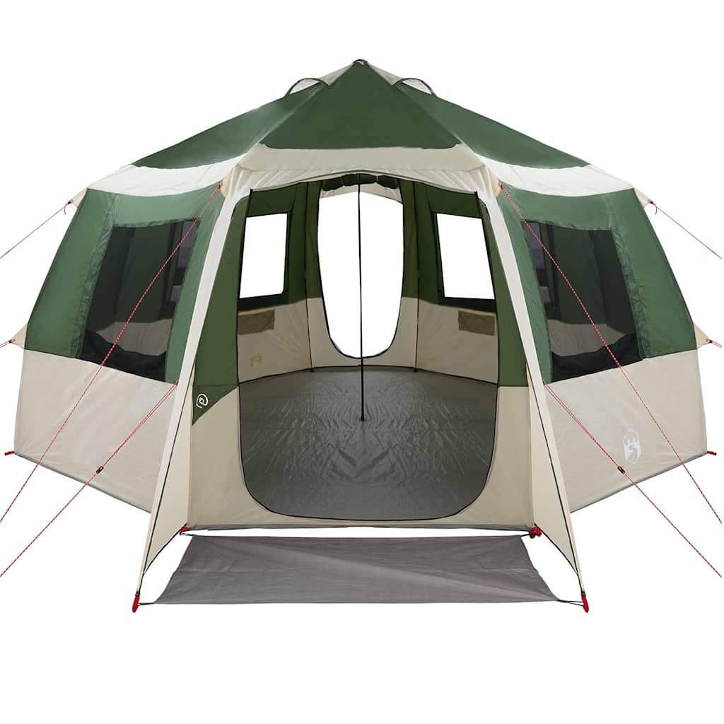 Tenda da campeggio per 12 persone con tetto Verde e Bianco