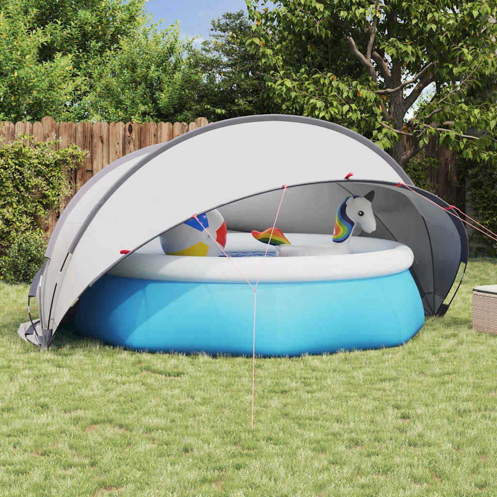 Dome Piscina Grigio e arancione 405 x 405 x 192 cm