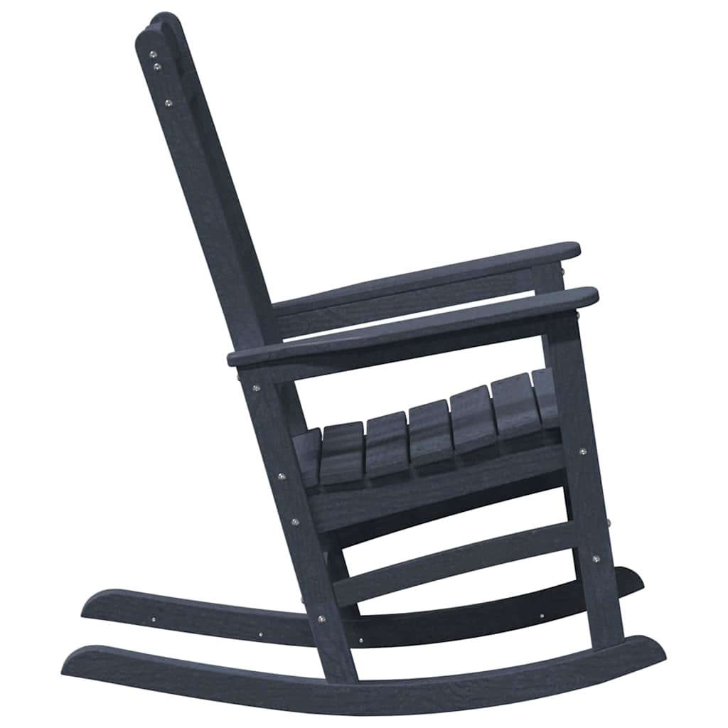 Sedia a dondolo da giardino Blu navy 92 x 70 x 108cm HDPE