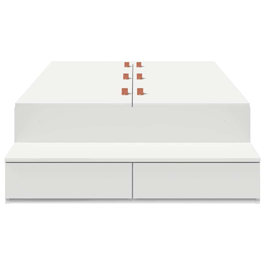 Struttura letto con contenitore Bianco 80 cm Legno multistrato