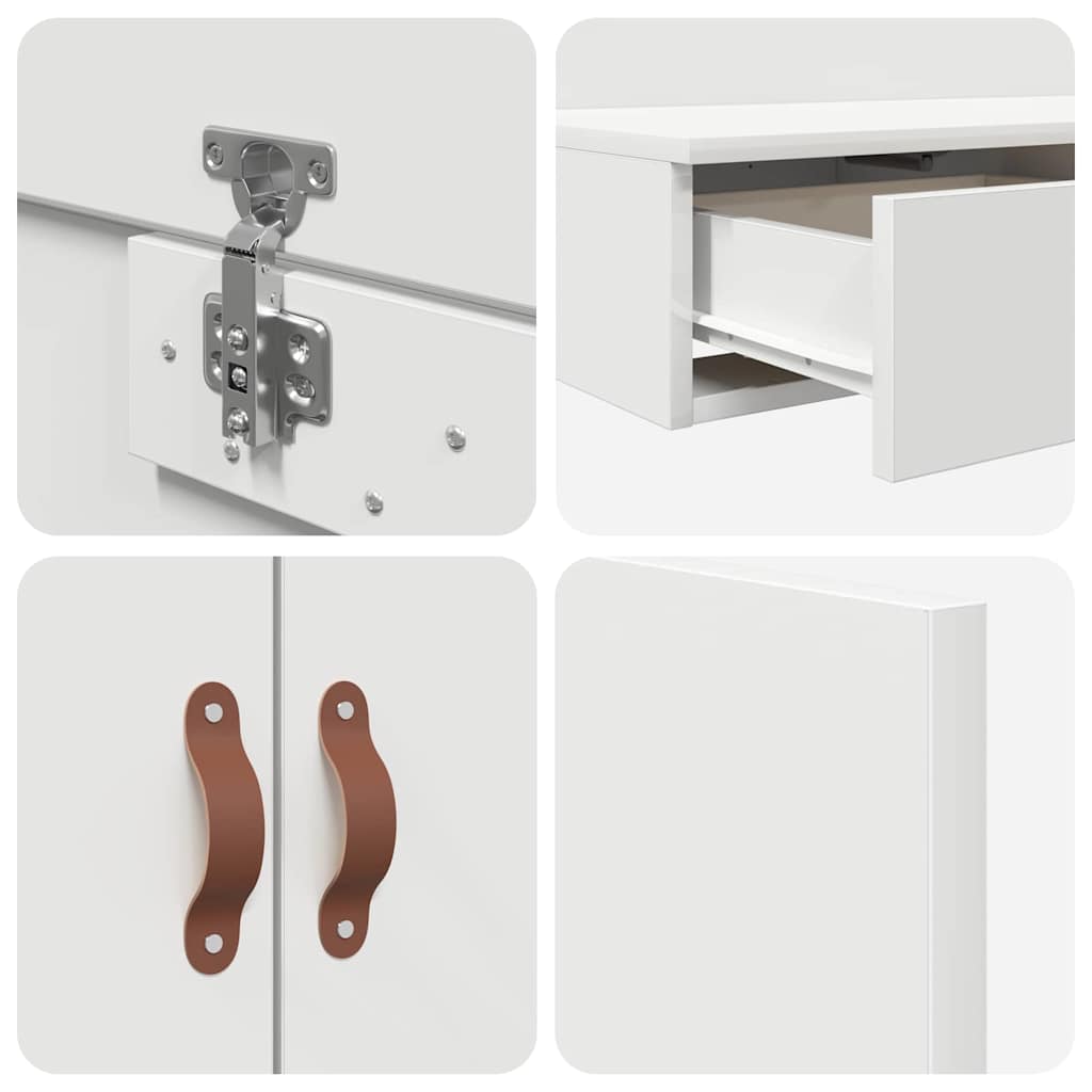 Struttura letto con contenitore Bianco 90 cm Legno multistrato